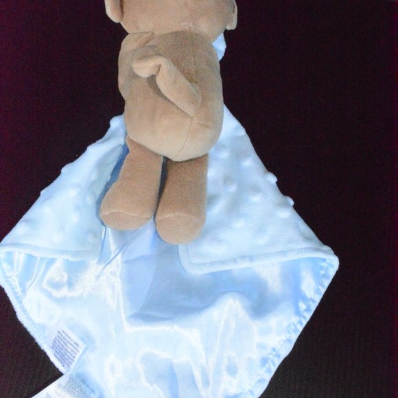 Carters Blue Monkey Minky Lovey Baby Blanket Plush - Picture 7 of 9